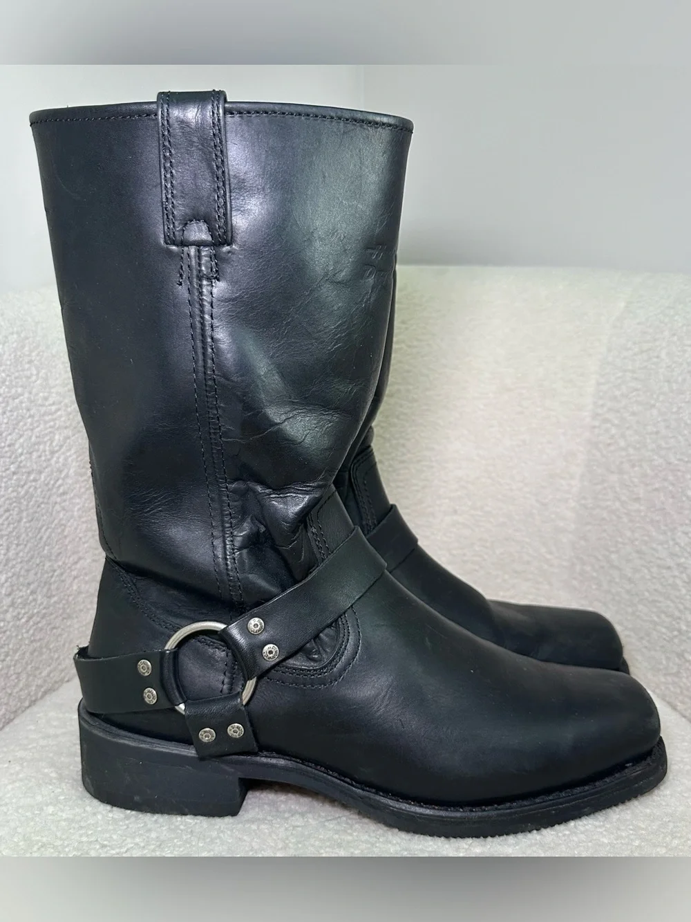 Vintage Harley-Davidson Harness Engineer Boots Black Leather Motorcycle Biker 11